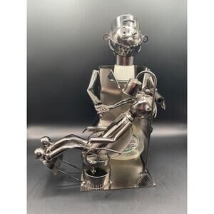 Dentist with his Patient Wine Bottle (or Mouthwash) Holder